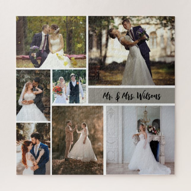 Puzzle Crear su propia colección de Bodas de 7 fotografía (Vertical)