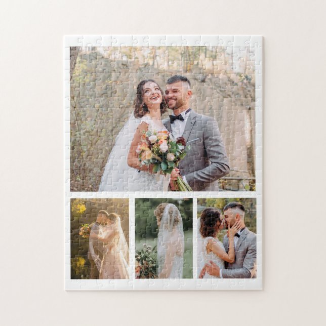 Puzzle Crear su propio Collage de 4 Bodas fotográficos (Vertical)