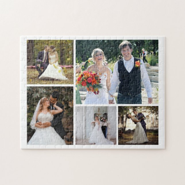 Puzzle Crear su propio Collage de 5 Bodas de fotos (Horizontal)