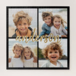 Puzzle Crear su propio Collage de fotos de 4 - Nombre del<br><div class="desc">Usa hasta cuatro fotos cuadradas o selfie para crear un regalo único y personal. O puedes mantener al cachorro hipster y hacer un keepsake de moda. Si necesita ajustar las imágenes,  haga clic en la herramienta personalizar para realizar cambios.</div>