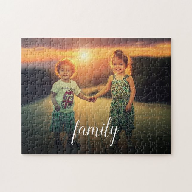 Puzzle Crear su propio guión de foto familiar (Horizontal)
