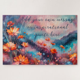 Puzzle crear su propio mensaje inspirador, flores