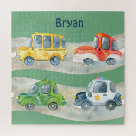 Puzzle Crear sus propios coches monogramados de acuarela