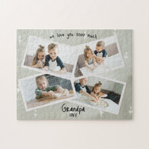 Puzzle Crear tu propia foto de familia de 4 para Abuelo