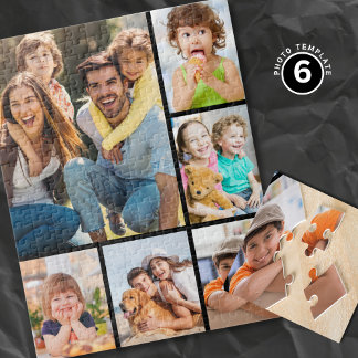 Puzzle Create Your own 6 Photo Collage Gift Simple Easy
