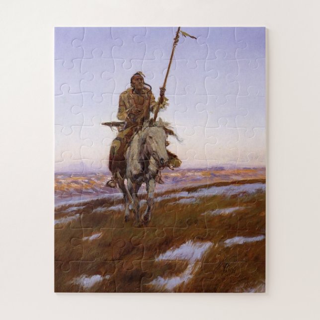 Puzzle Cree Indian Charles M Russell Arte Nativo Estadoun (Vertical)