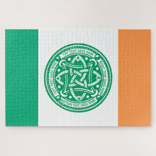 Puzzle Cree su propio Knot Celtic Shamrock Green Irlandés