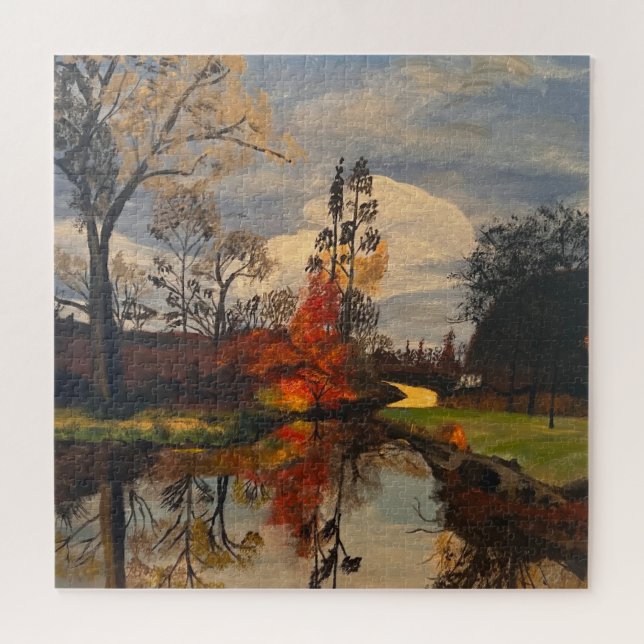 Puzzle Creek Side en otoño, original de Gary Poling (Horizontal)