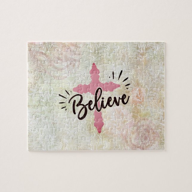 Puzzle Creencia de la Cruz Rosa Cristiana (Horizontal)