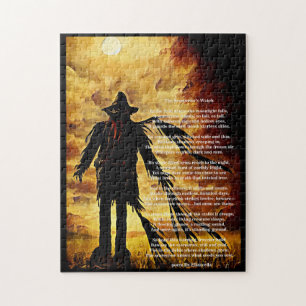 Puzzle Creepy Scarecrow arte oscuro y poema
