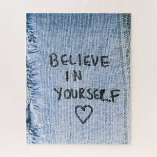Puzzle Creer en ti mismo Blue Denim Motivational