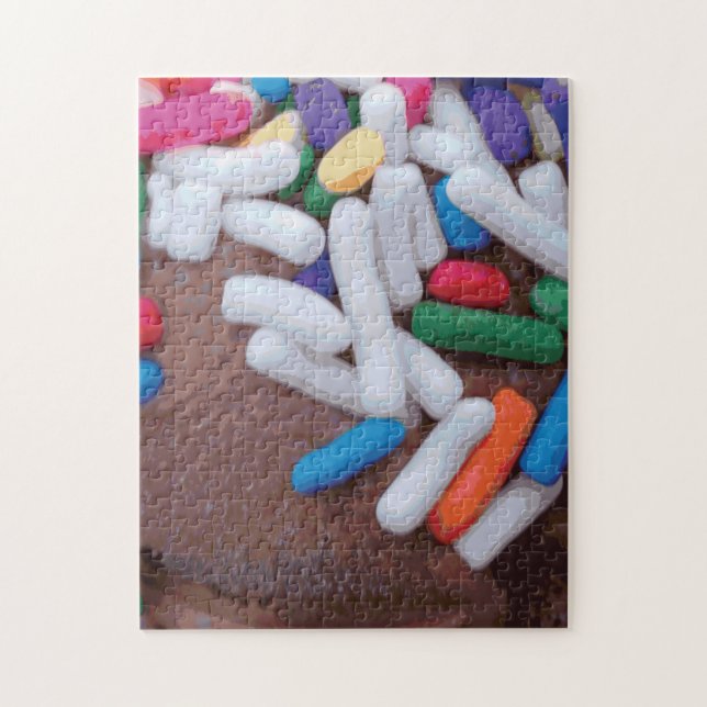 Puzzle Crema de hielo de chocolate oscuro con salpicadura (Vertical)