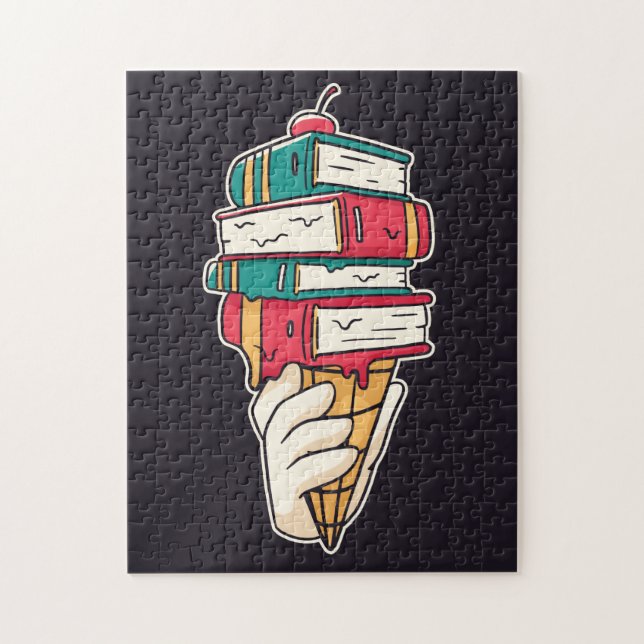 Puzzle Crema de hielo de libros (Vertical)