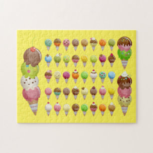 Puzzle Crema de hielo deliciosos dulces deliciosos