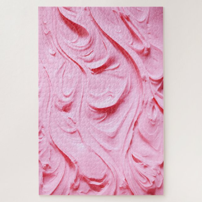 Puzzle Crema De Mariposa Rosada Congelando Swirls (Vertical)