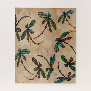 Puzzle Crema Rústica de Vuelo de Dragonfly