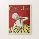 Puzzle Crème De Luzy | Leonetto Cappiello<br><div class="desc">Crème De Luzy (1919) | Leonetto Cappiello’s 1919 advertising poster Crème De Luzy presents a sophisticated and timeless design featuring the back view of a woman in an elegant black and yellow dress. Her refined hairstyle and poised demeanor exude grace and luxury, perfectly complementing the product’s high-end image. Set against...</div>