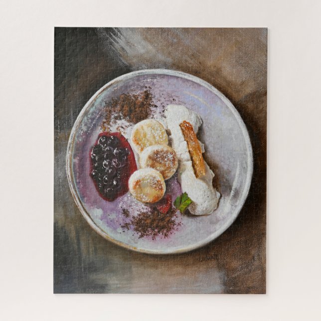 Puzzle Crepes de queso con bayas - Comida gourmet (Vertical)