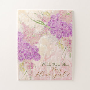 Puzzle Crepúsculo Rubor Lazo Rosa Bouquet - Niña de las F