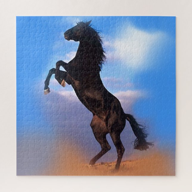 Puzzle Criando caballo - Arte de animales salvajes (Vertical)