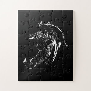 Puzzle Criatura Mágica Fantasía Dragón Nocturno Encantado