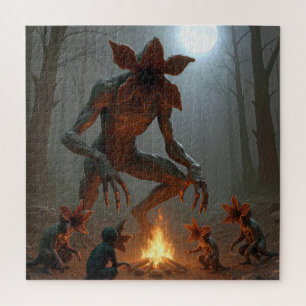 Puzzle Criaturas Demogorgon reuniéndose alrededor de una