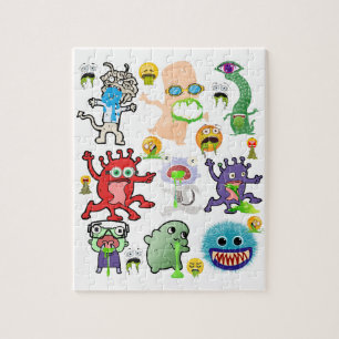 Puzzle Criaturas y Monstruos Divertidos que Vomitan