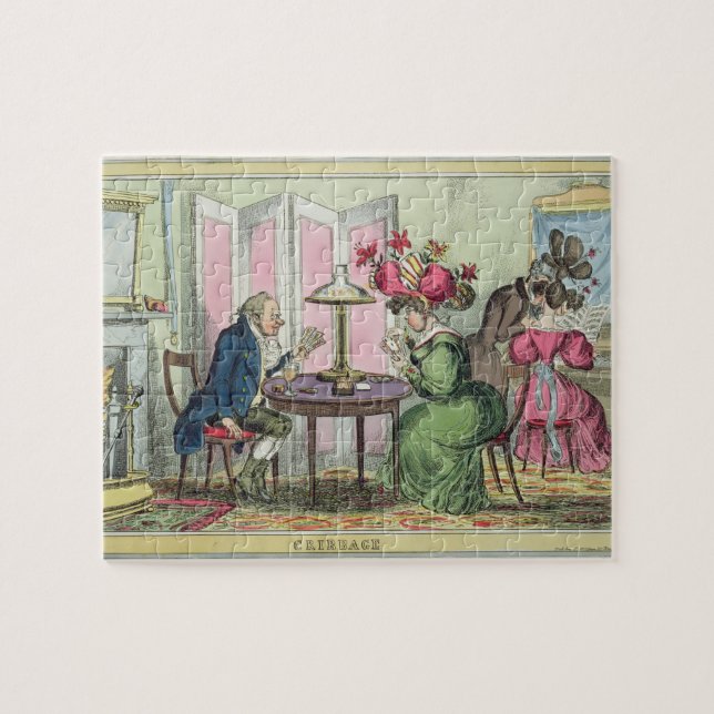 Puzzle Cribbage, publicado por Thomas McLean, Londres (Horizontal)