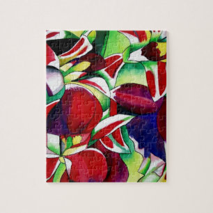 Puzzle Crimson tropical Singapur orquídea arte