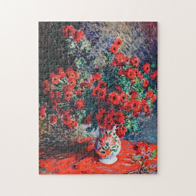 Puzzle Crisantemo Rojo, Monet (Vertical)