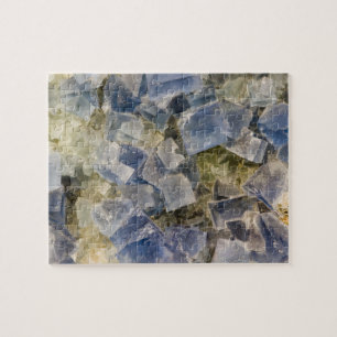 Puzzle Cristales azules del fluorito en matriz
