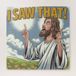 Puzzle Cristiano Jesús te está vigilando, Jesús vi eso