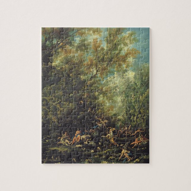 Puzzle Cristo asistió por los ángeles, c.1725-30 (aceite (Vertical)