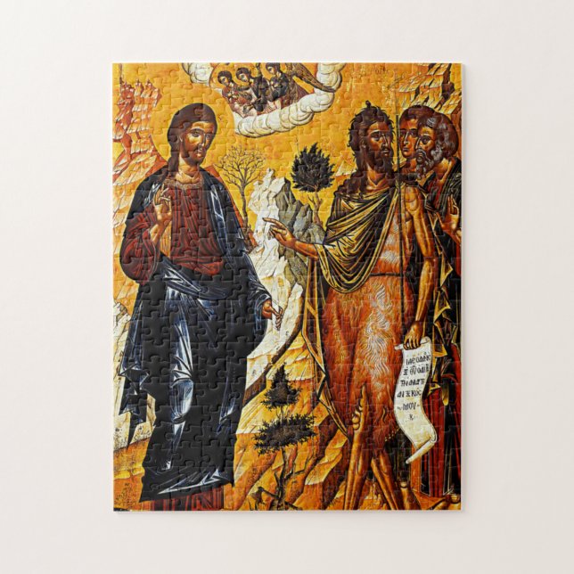 Puzzle Cristo y Juan Bautista de Emmanuel Tzanes (Vertical)