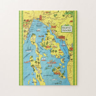 Puzzle Croacia Vintage Colorido 11x14