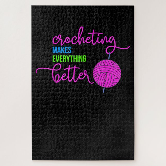 Puzzle Crocheting hace todo mejor Crochet Yarn (Vertical)