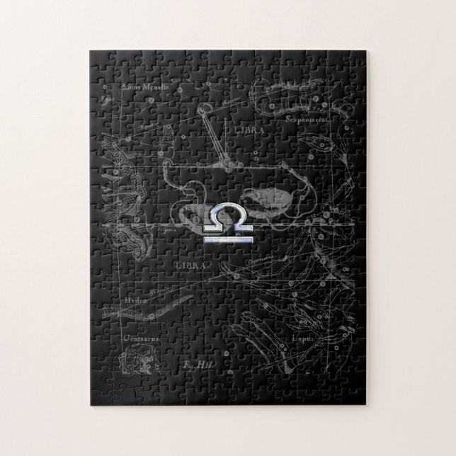 Puzzle Cromado como el Rótulo Libra Zodiac en Hevelius (Vertical)