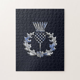 Puzzle Cromo como cardo del escocés de la impresión de 