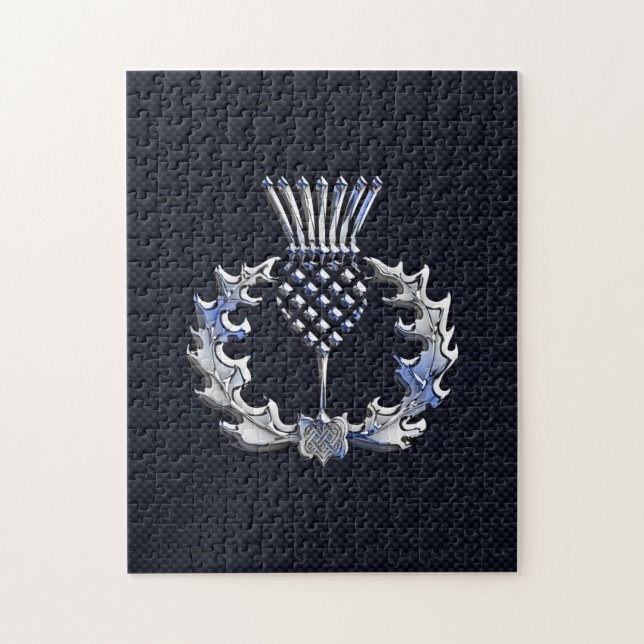 Puzzle Cromo como cardo del escocés de la impresión de la (Vertical)