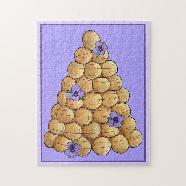 Puzzle Croquembouche Choux Bun Cream Puffs Boda Pastel (Vertical)