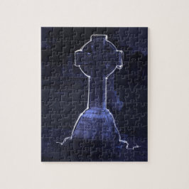 Puzzle Cross Tombstone