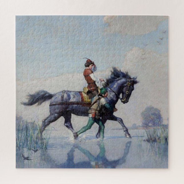 Puzzle “Crossing the Fens” de NC Wyeth (Vertical)