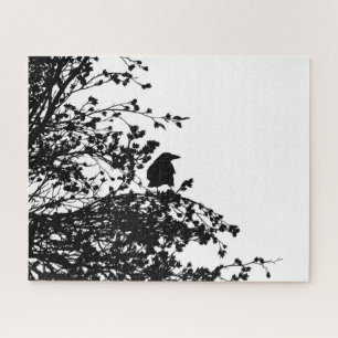 Puzzle Crow en un árbol