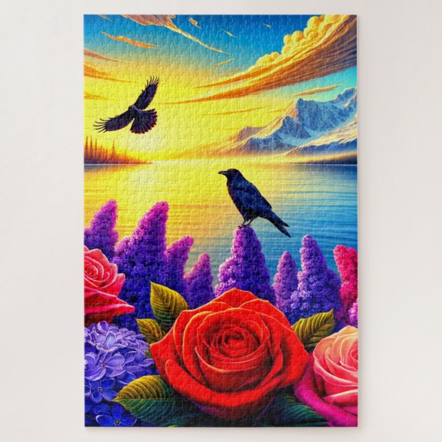 Puzzle Crows (Vertical)