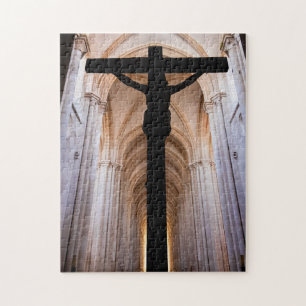 Puzzle Crucifijo con Jesús Cristo. Abadía gótica de Alcob