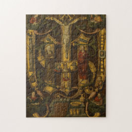 Puzzle Crucifixión Jesús Vintage religioso Arte medieval