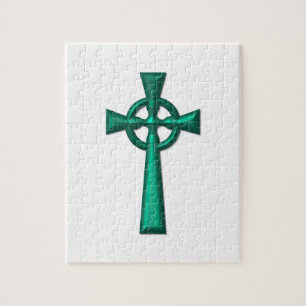 Puzzle Cruz Celta Metálica Verde