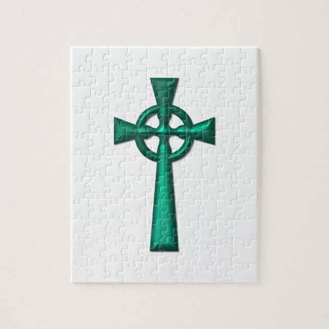Puzzle Cruz Celta Metálica Verde (Vertical)