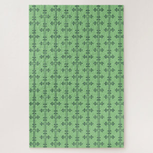 Puzzle Cruz Cristiana Clásica Arte Minimalista Fino