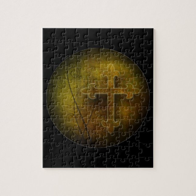 Puzzle Cruz cristiana de encargo del regalo de dios (Vertical)